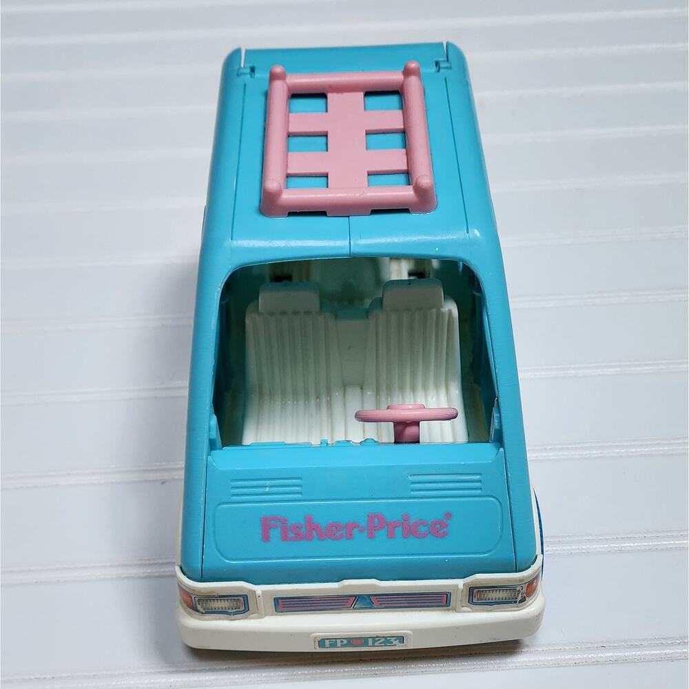 Vintage Fisher-Price 1993 Loving Family Blue Minivan - Picture 2 of 9